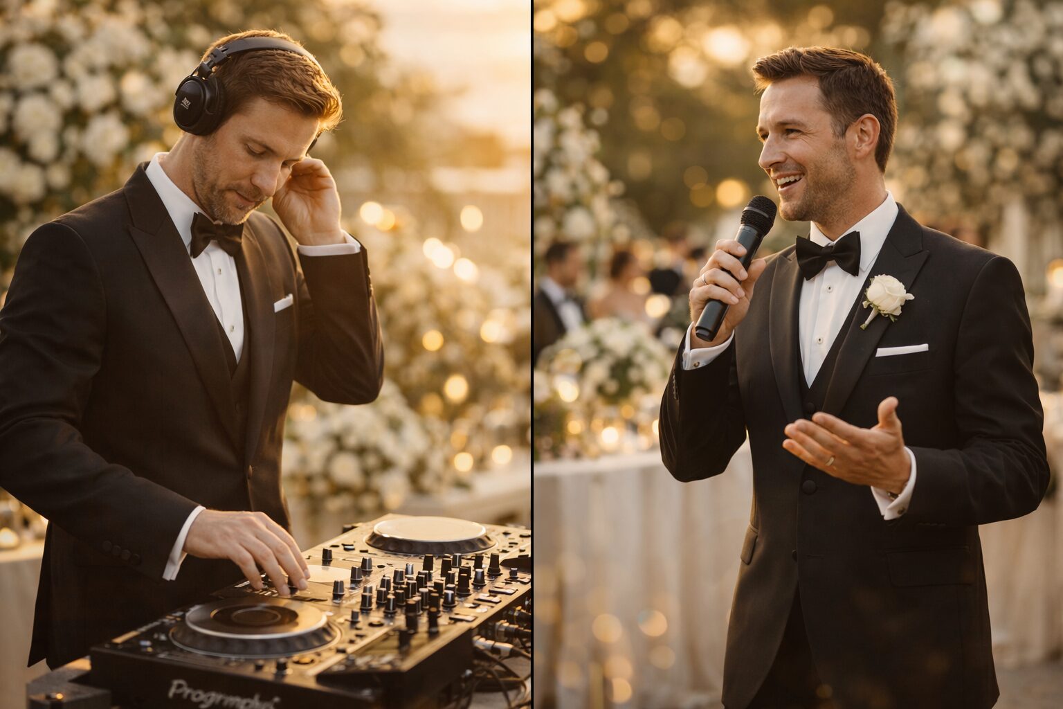 Ceremóniamester és DJ együttműködés esküvőn
