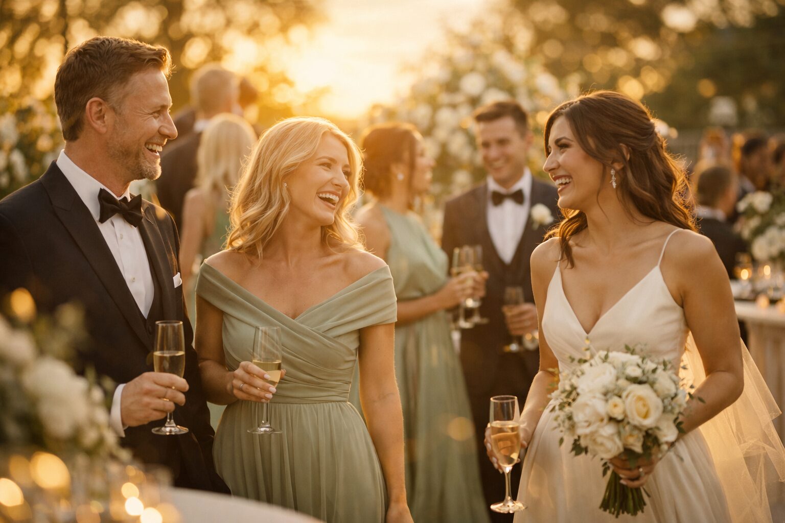 Esküvői vendégélmény - vendégek jól érzik magukat elegáns fogadáson